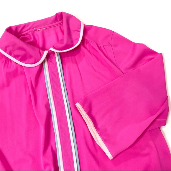 Vintage | Intimates & Sleepwear | Vintage 6s70s Hot Pink Nylon Robe ...